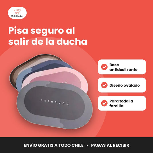 Alfombra de baño antideslizante ovalada