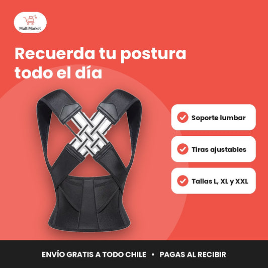 Corrector de postura con soporte lumbar