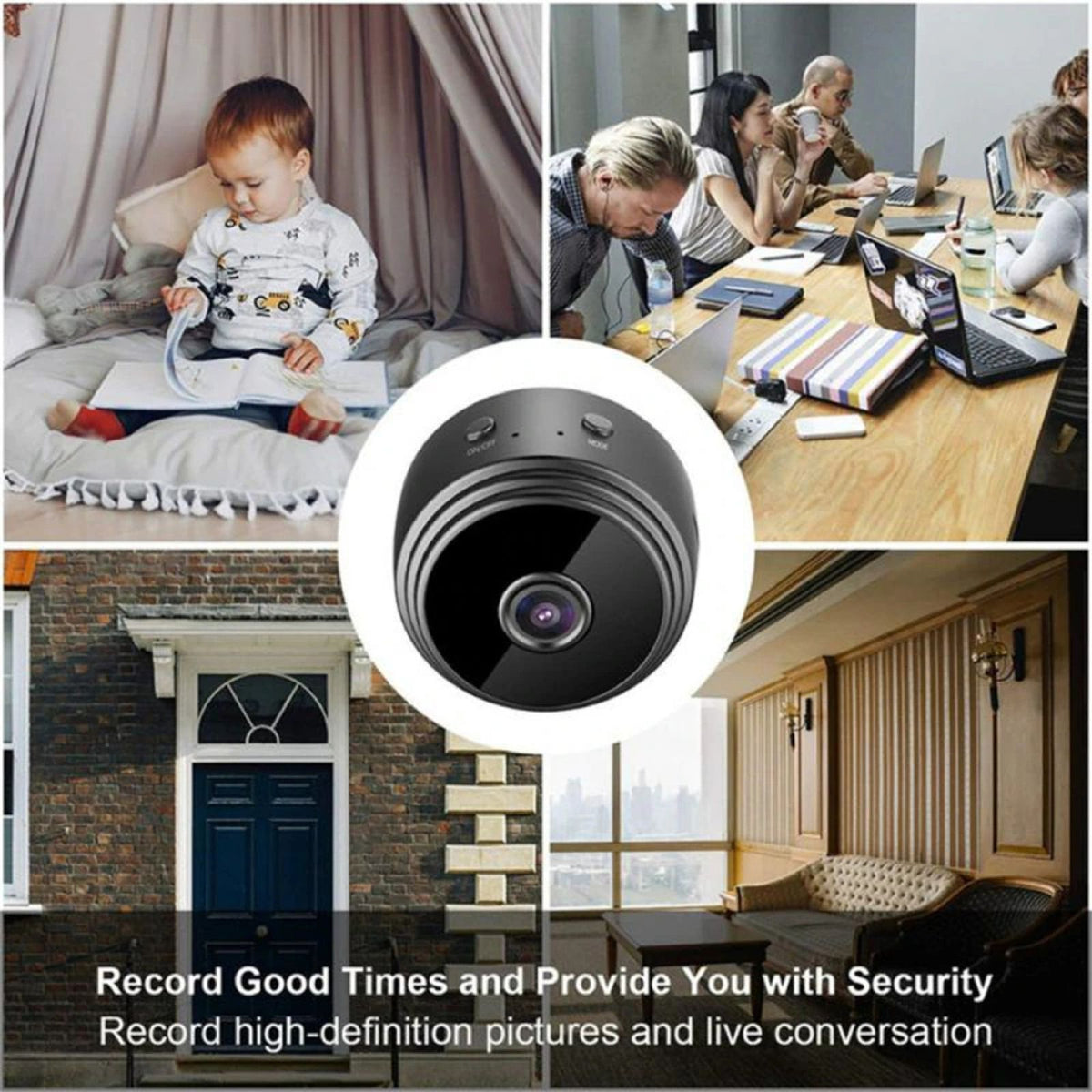 Mini cámara de seguridad Wi-Fi 1080p